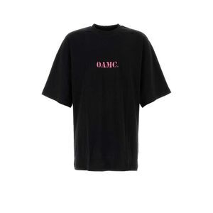 OAMC Logo Print Cotton T-Shirt Men BLACK T-Shirts